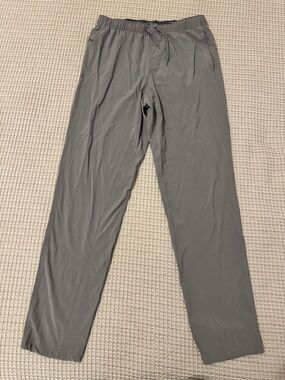 Free Fly Men's Gray Elastic-Waist Performance Pants